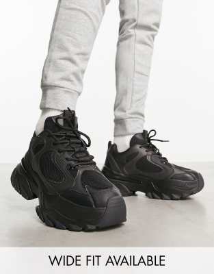 Asos Design Chunky Sneakers In Black