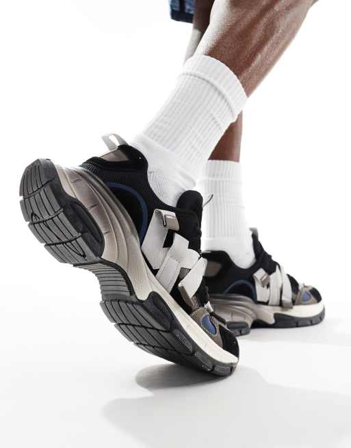 ASOS DESIGN chunky sneakers in black | ASOS display picture 1