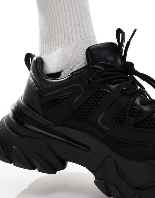 ASOS DESIGN chunky sneakers in black