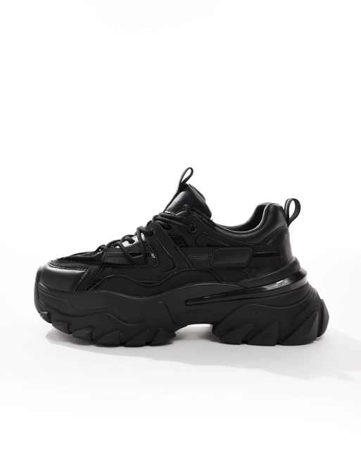 ASOS DESIGN chunky sneakers in black