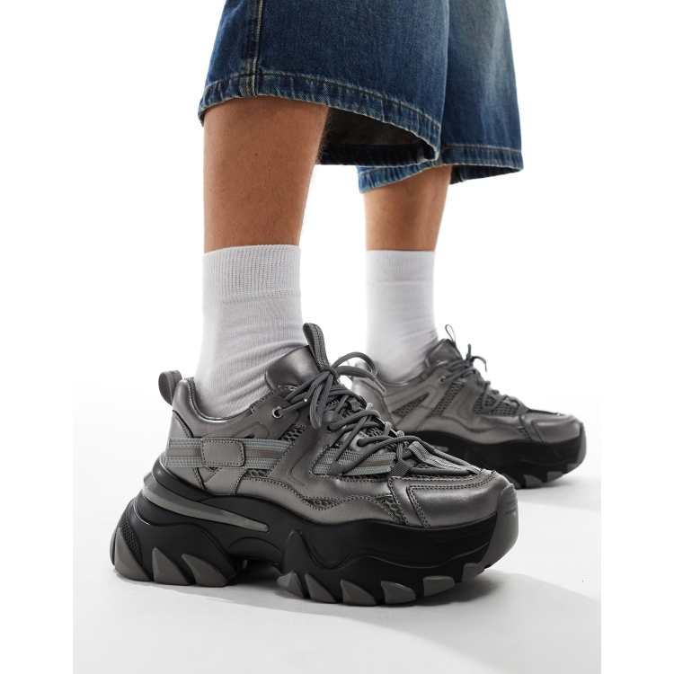 Asos Design Sequin Chunky Trainers ASOS DESIGN Chunky Sneakers In