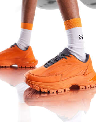 chunky orange sneakers