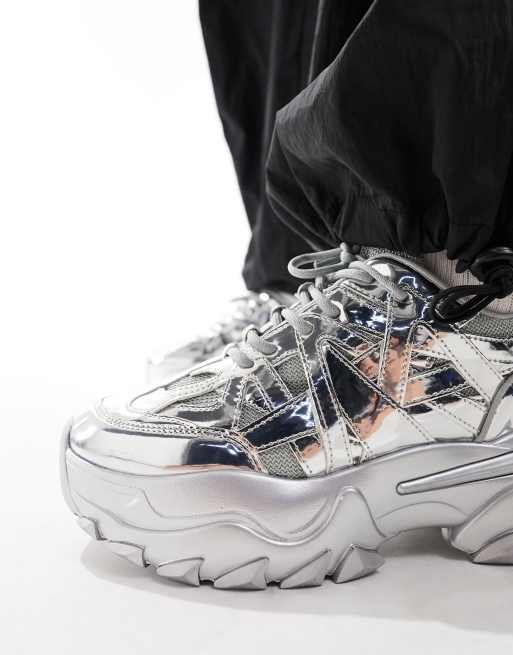 Sneakers best sale silver metallic