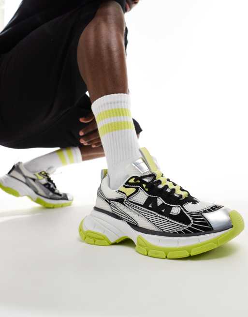 ASOS DESIGN chunky sneakers in silver