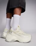 [ASOS DESIGN] ASOS DESIGN chunky sneakers in white mesh and faux leather panelling 43 WHITE