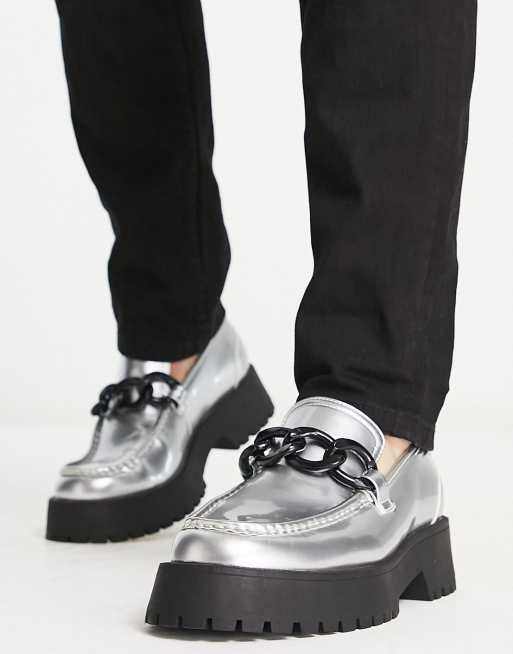 ASOS DESIGN Dazed chunky sneakers in silver metallic