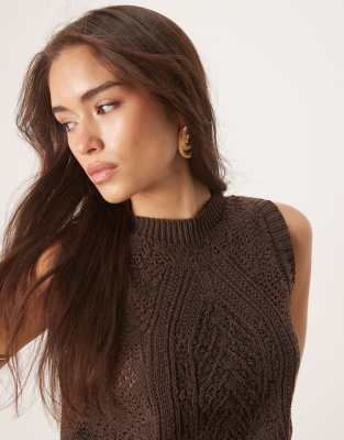 Asos Design Chunky Stitch Knit Tank