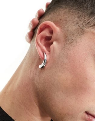 ASOS DESIGN chunky stud earrings in silver tone