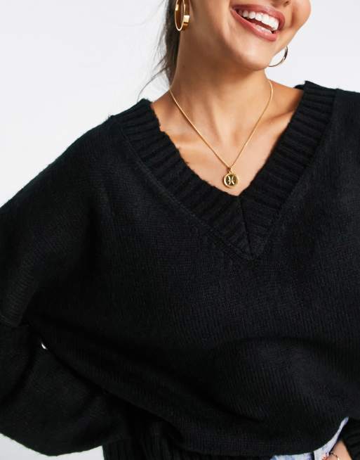 Black jumper outlet v neck