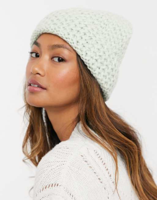 Mint Chunky Waffle Knit