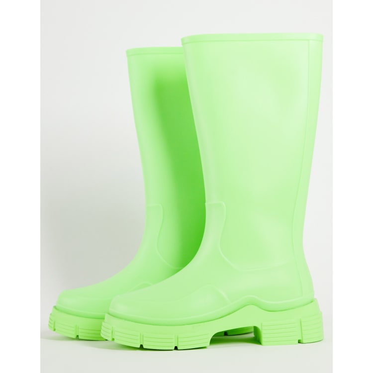 Lime green rain clearance boots