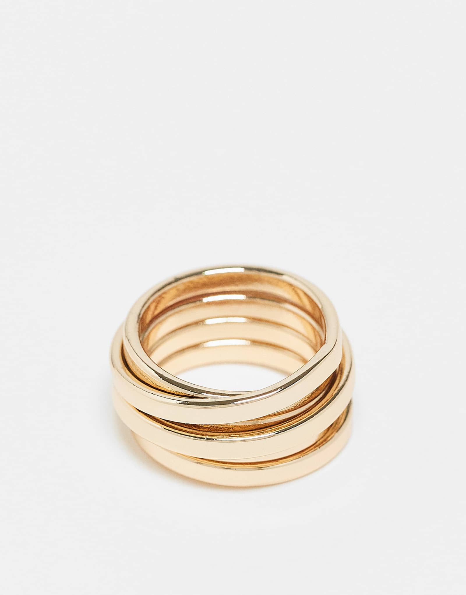 Массивное кольцо-обертка ASOS DESIGN золотого оттенка