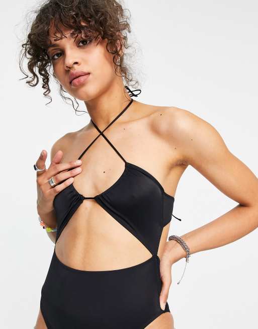 ASOS DESIGN - Ciara - Body à découpes - Noir, 3 de 4