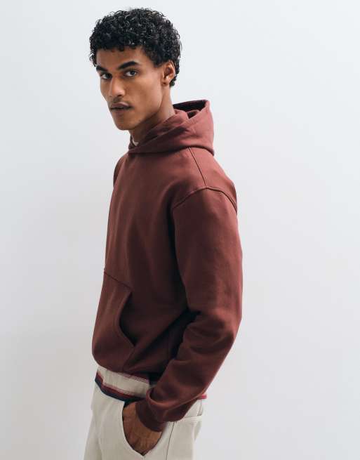 ASOS DESIGN – Ciemnobrązowa bluza z kapturem basic o luźnym pudełkowym kroju, 5 z 5