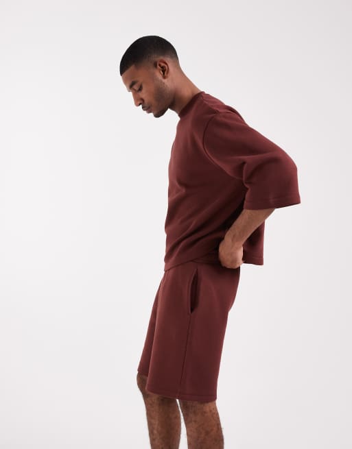 ASOS DESIGN – Ciemnobrązowe długie dżersejowe szorty oversize, część zestawu, 4 z 5