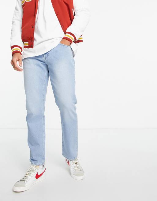 ASOS DESIGN – Ciemnoniebieskie jeansy o klasycznym kroju w stylu vintage z dodatkiem konopi