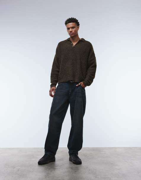 ASOS DESIGN straight fit jeans in dark wash blue