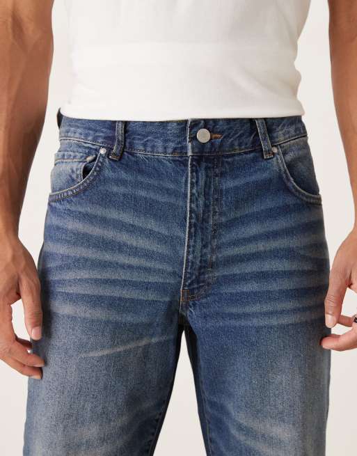ASOS DESIGN – Ciemnoniebieskie jeansy o prostym kroju, 4 z 5