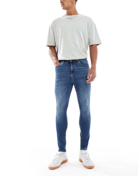 ASOS DESIGN – Ciemnoniebieskie jeansy ze stretchem - view 1