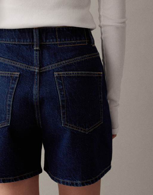 ASOS DESIGN – Ciemnoniebieskie szorty jeansowe dad fit, 4 z 7