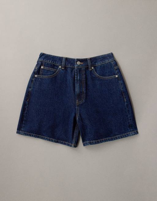 ASOS DESIGN – Ciemnoniebieskie szorty jeansowe dad fit, 5 z 7