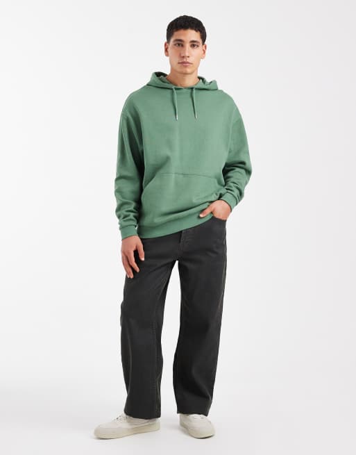 ASOS DESIGN – Ciemnozielona bluza z kapturem basic o luźnym kroju, 2 z 5