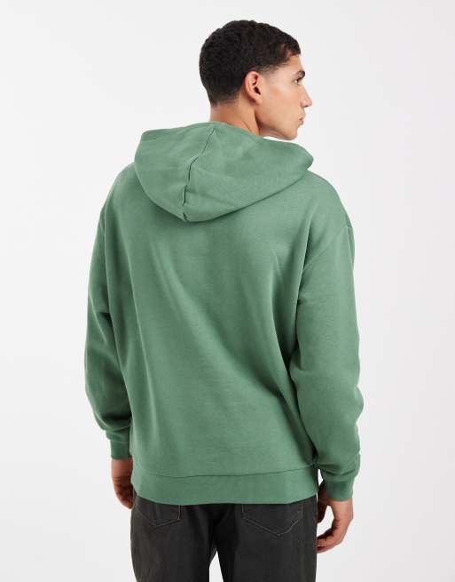 ASOS DESIGN – Ciemnozielona bluza z kapturem basic o luźnym kroju, 3 z 5