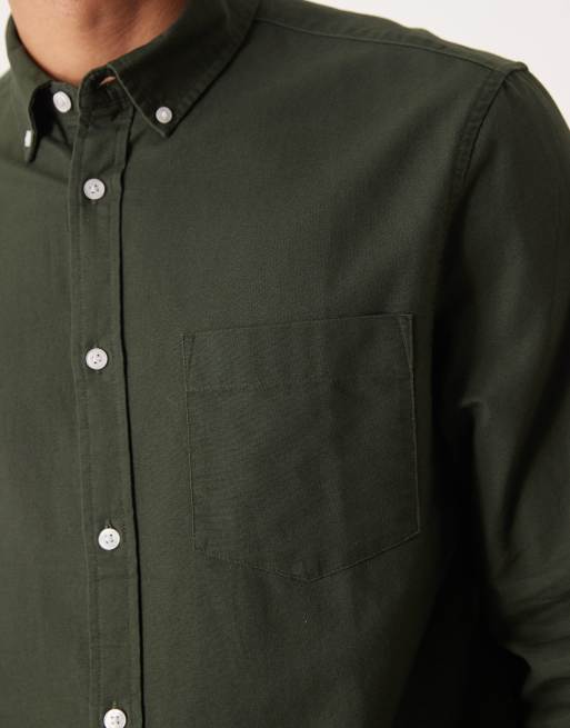 ASOS DESIGN – Ciemnozielona koszula oxford o regularnym kroju, 5 z 5