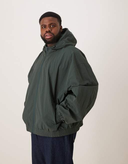 ASOS DESIGN – Ciemnozielona kurtka dresowa oversize, 2 z 5