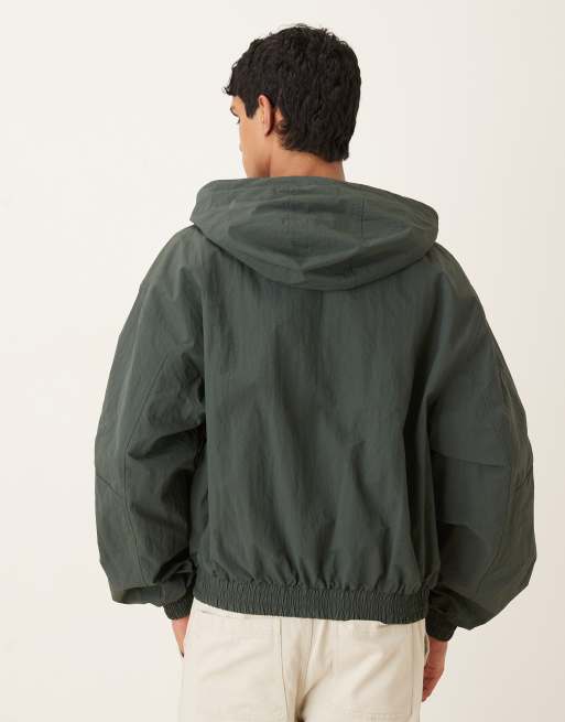 ASOS DESIGN – Ciemnozielona kurtka dresowa oversize, 4 z 5