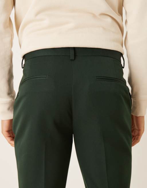 ASOS DESIGN – Ciemnozielone dopasowane spodnie o wąskim kroju, 4 z 5