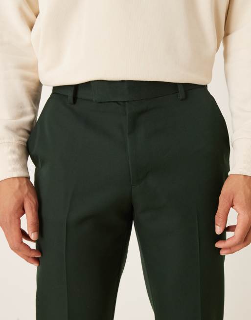 ASOS DESIGN – Ciemnozielone dopasowane spodnie o wąskim kroju, 5 z 5