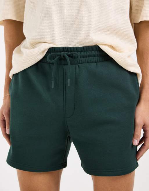ASOS DESIGN – Ciemnozielone dopasowane szorty z dżerseju basic, część zestawu, 5 z 5