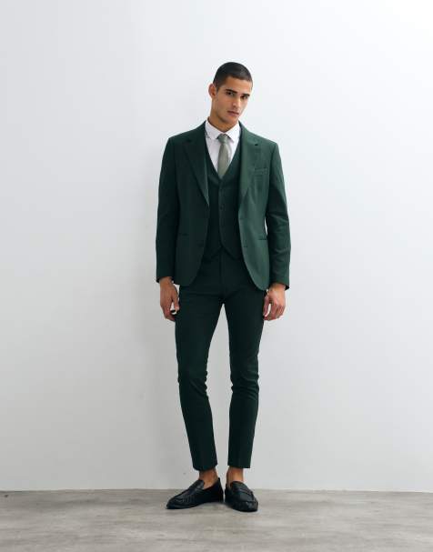 ASOS DESIGN – Ciemnozielony garnitur o obcisłym kroju - view 1