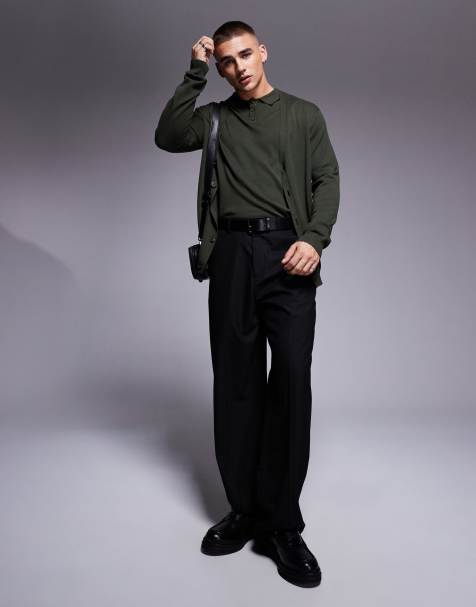 ASOS DESIGN – Ciemnozielony kardigan, część zestawu - view 1