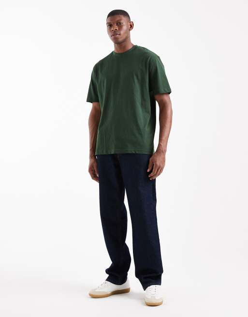 ASOS DESIGN – Ciemnozielony T-shirt o luźnym kroju , 2 z 5