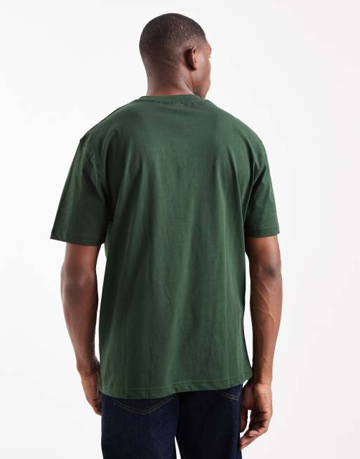 ASOS DESIGN – Ciemnozielony T-shirt o luźnym kroju , 3 z 5
