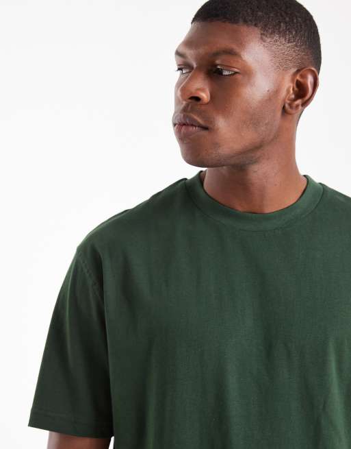 ASOS DESIGN – Ciemnozielony T-shirt o luźnym kroju , 4 z 5