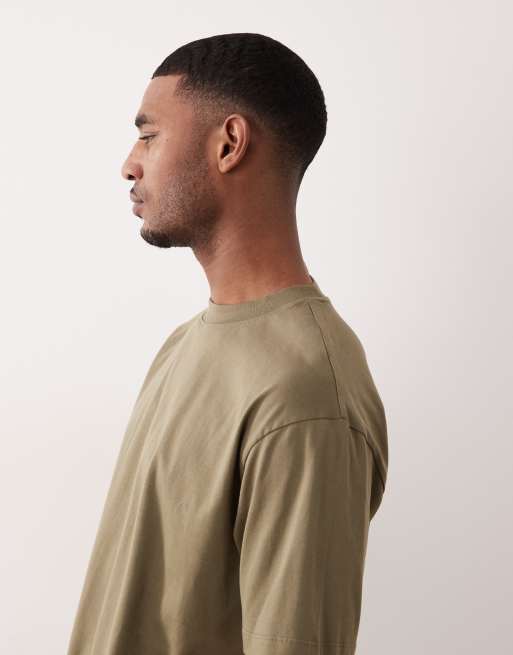 ASOS DESIGN – Ciemnozielony T-shirt o luźnym kroju, 3 z 5