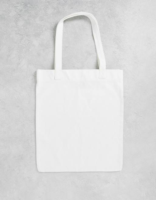 ASOS DESIGN – Ciężka bawełniana torba typu tote w kolorze ecru