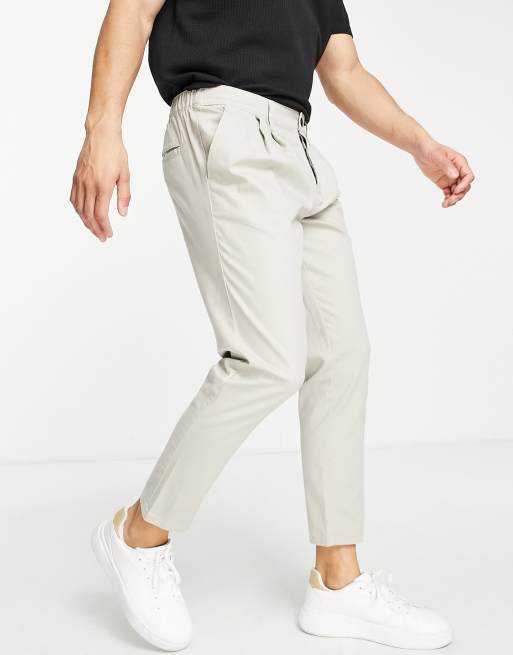 ASOS DESIGN cigarette fit chinos in light grey