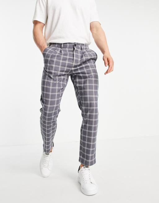 ASOS Cigarette Chinos With Pleats in Black for Men