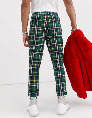 tartan cigarette pants