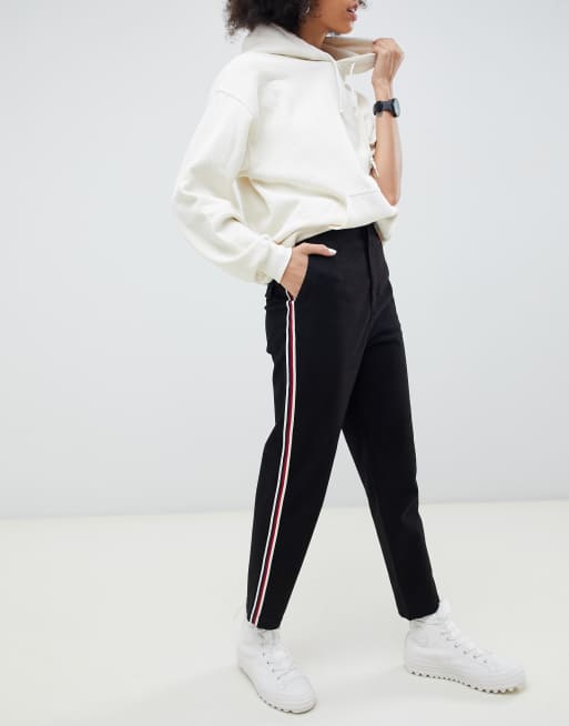 Side stripe hot sale cigarette trousers