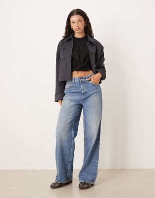 Asos Design Cinch Detail Cropped Tee In Black