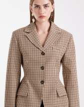 ASOS DESIGN cinch high break point blazer in black