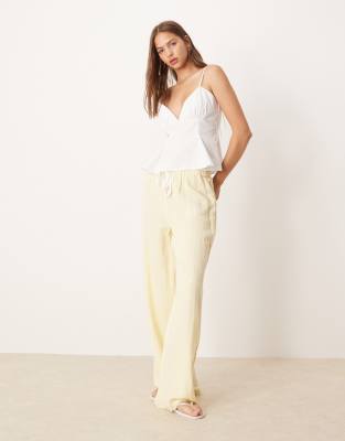Asos Design Cinch Waist Cami Top In White