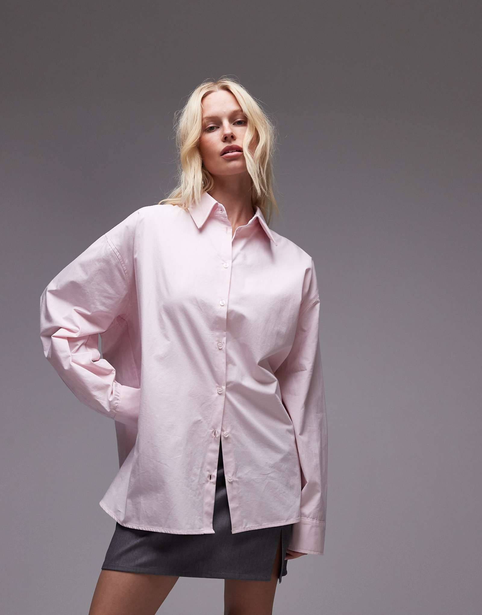 Многоуровневая рубашка с завышенной талией от ASOS DESIGN розового цвета