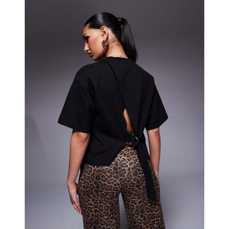 ●bonnae● Graphic open back slit top Graphic open back slit top (Ivory) - bonnae