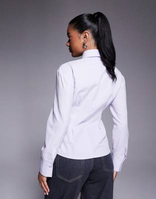 Asos Design Cinched Shirt With Tie